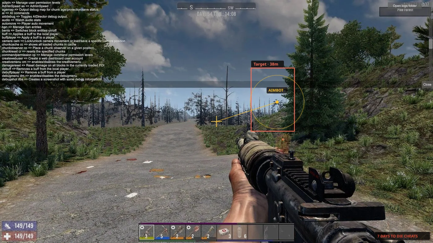 Navezgane cabin POI used on a loot ESP route