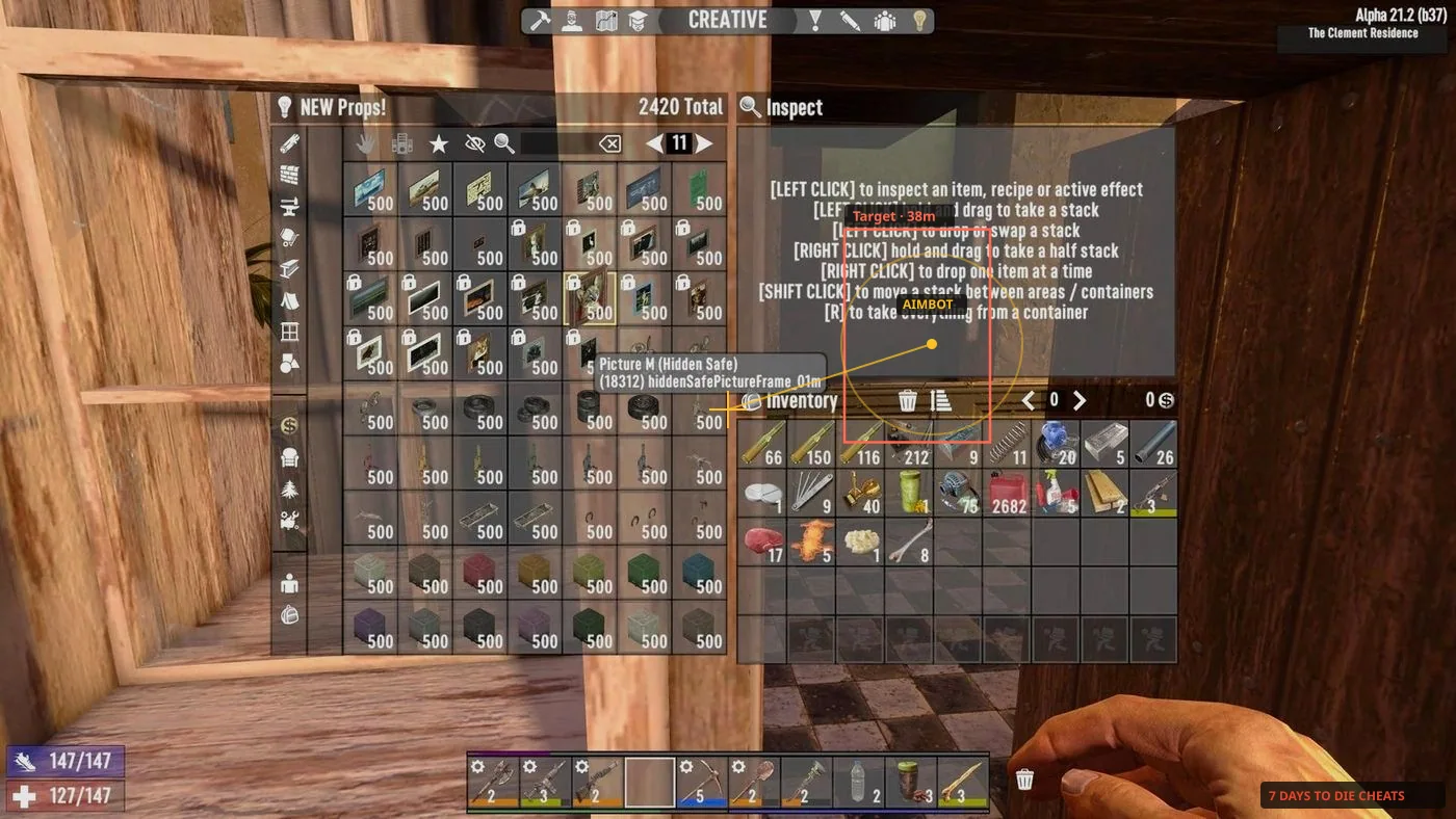 Farm biome and resource nodes with ESP markers